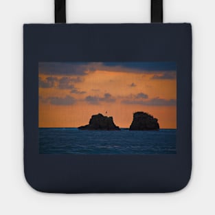 Costa Rica. Manuel Antonio NP. Two Rocks at the Sunset. Tote