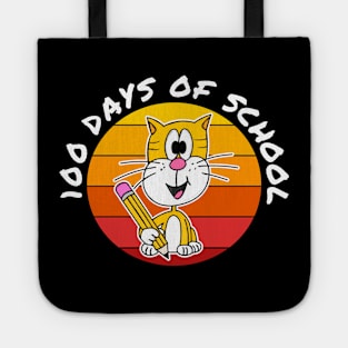 100 Days Of School Cat Kindergarten Teacher 2023 Tote