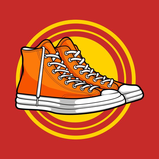 Total Orange Skate Sneaker by milatees