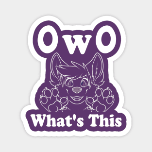 OwO Whats this cute fursuit furry dog saying Magnet