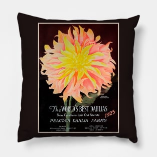 Peacock Dahlia Farms Catalogue 1925 Pillow