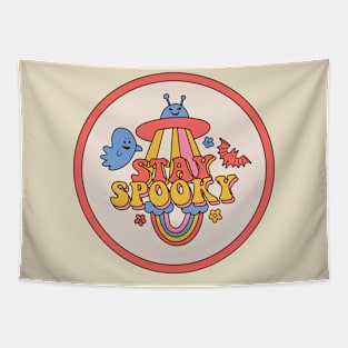 Stay spooky - vintage retro halloween design Tapestry