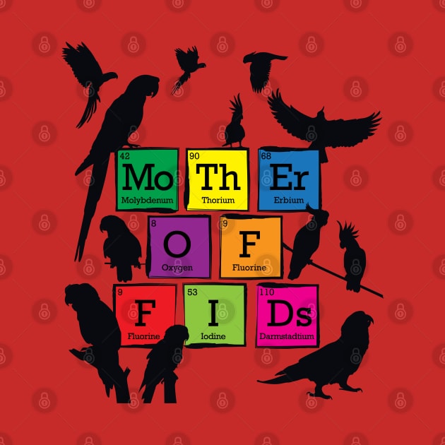 Mother of Fids (feathered kids) Birds Parrots Periodic Table Elements by TheStuffInBetween