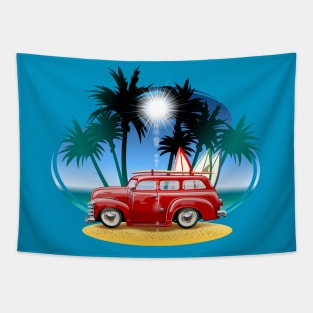 Cartoon retro Camper Tapestry