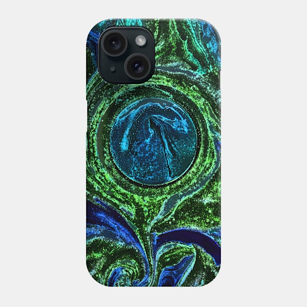 Circle in paint (Green) Phone Case by Revier