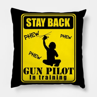 Gun Pilot - Toddler Stay Back Gun Pilot in Training Pillow