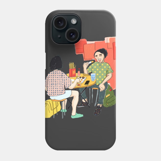 Night eating Takoyaki at Japan town Phone Case by notyetfamous