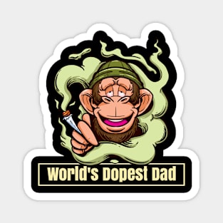 World's Dopest Dad Magnet