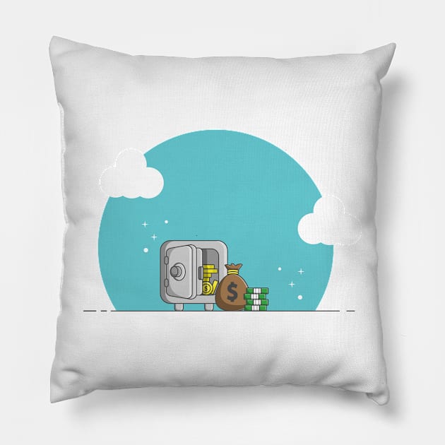 money and safe Pillow by fflat hds
