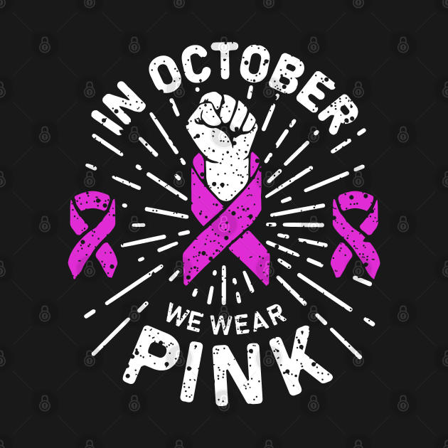 in october we wear pink breast cancer awareness day for breast cancer awareness and support of breast cancer survivors by A Comic Wizard