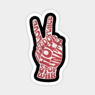 Peace Hand Sign Stop War Magnet