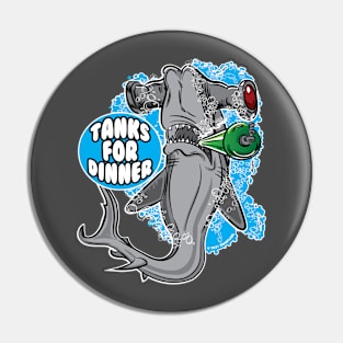 Tanks for Dinner - Hammerhead Shark Pin