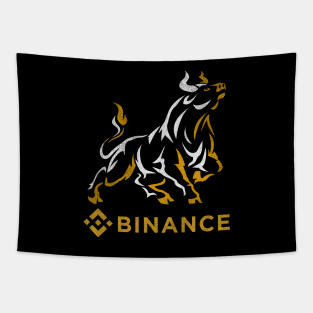 Bull Market Binance BNB Coin To The Moon Crypto Token Cryptocurrency Wallet HODL Birthday Gift For Men Women Kids Tapestry