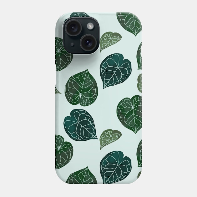 Tropical leaves pattern Phone Case by RosanneCreates