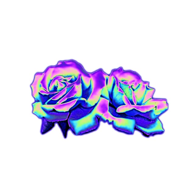 Dark Holographic Roses by dinaaaaaah