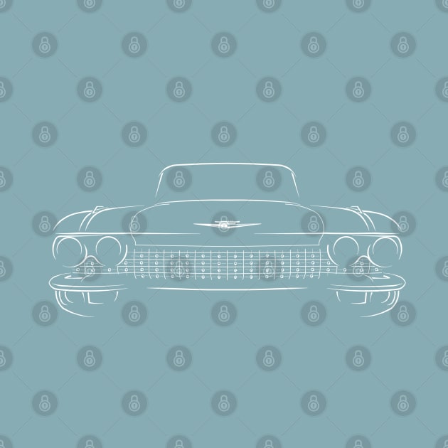 1960 Cadillac - front Stencil, white by mal_photography