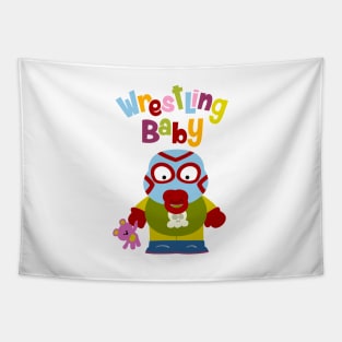 Wrestling Baby Tapestry