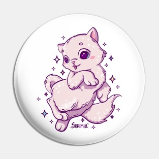 Cute cat easily distracted by sparkles Pin