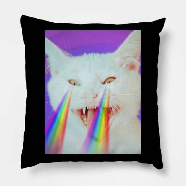 Angry Cat Pillow by SimSang