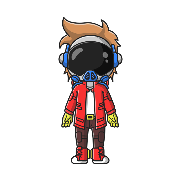 Cute Astronaut Punk Cartoon by Catalyst Labs