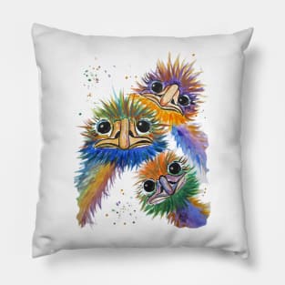 Funky Emu Friends Pillow