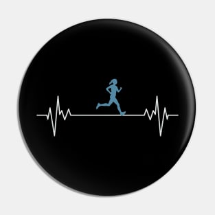 Heartbeat Running Funny Pin