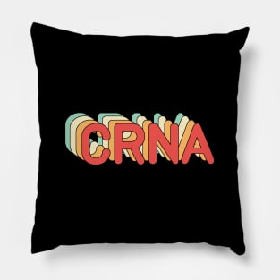 CRNA Nurse Anesthetist Retro Design Pillow