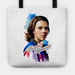 scarlett ingrid johansson watercolor hand drawing graphic design and illustration by ironpalette Tote
