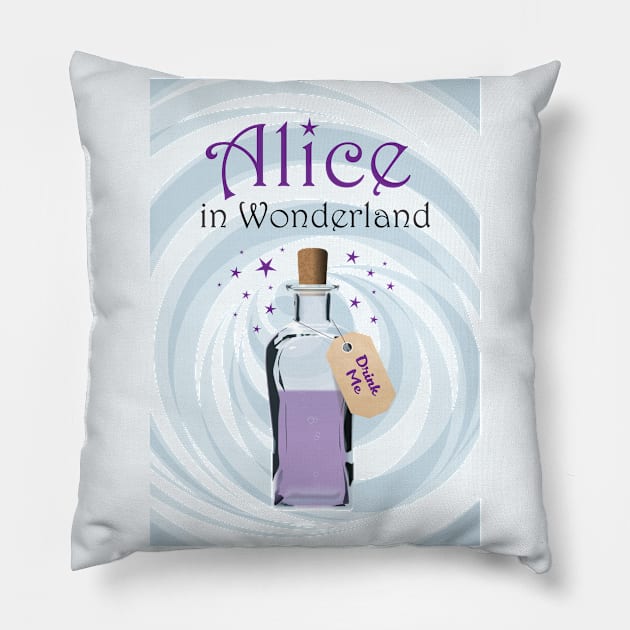 Alice in Wonderland - Alternative Movie Poster Pillow by MoviePosterBoy