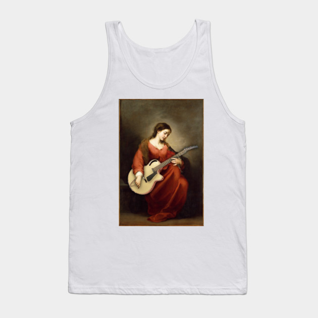 Electric Guitar Painting Parody Funny Man Tank Top Teepublic