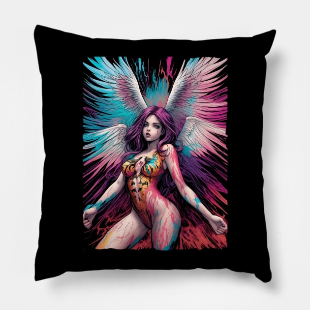 Beautiful comic book style Angel Pillow by Terror-Fi