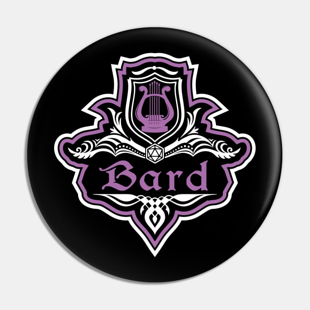 D&D Bard Class Crest Pin by Sunburst