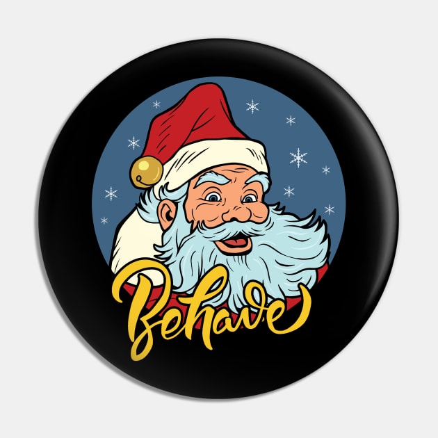 Pop Art Santa Pin by valentinahramov