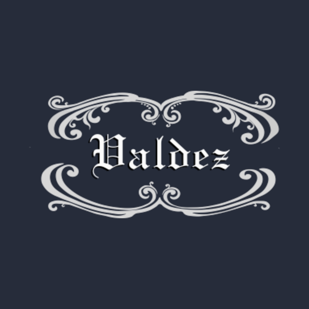 Valdez White & Grey - Last Names - Pillow | TeePublic