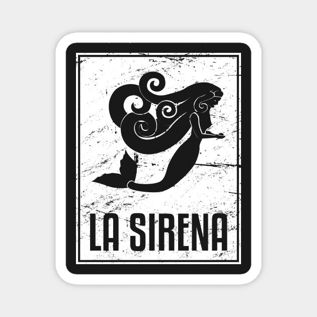 La Sirena | Loteria Mexican Tarot Card Magnet by MeatMan