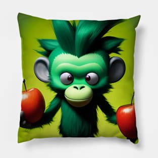 Green-Eyed Troublemaker Pillow