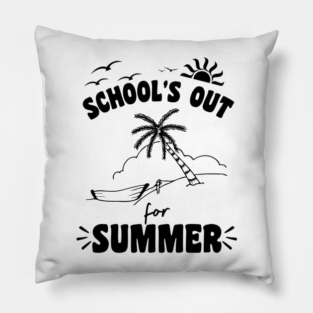 School Out For Summer Pillow by Xtian Dela ✅