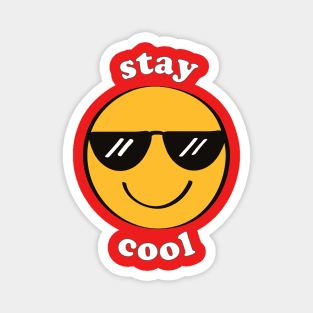 Stay Cool Sunglasses Emoji Smiley Face Magnet