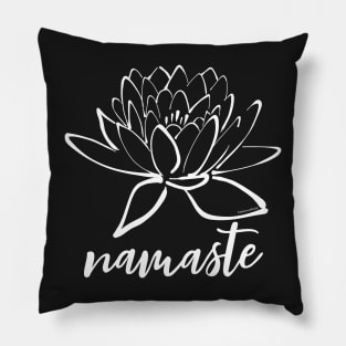 Namaste Lotus Calligraphy Pillow