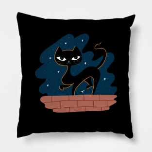 cat retro style Pillow