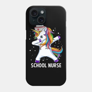 Dabbing Unicorn School Nurse Funny Gift Phone Case