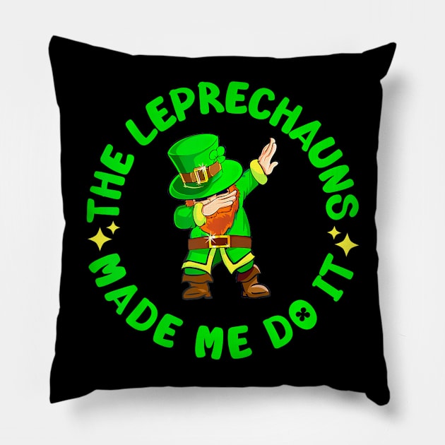 The Made Me Do It St Patricks Day Kids Boy Pillow by BeliefPrint Studio