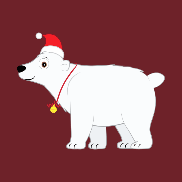 Cute Polar Bear at Christmas by PenguinCornerStore