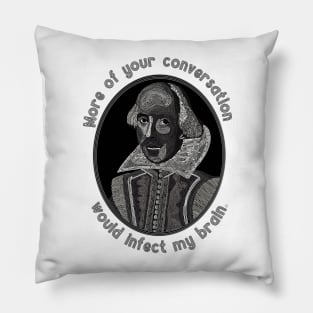 William Shakespeare Portrait and Quote Pillow