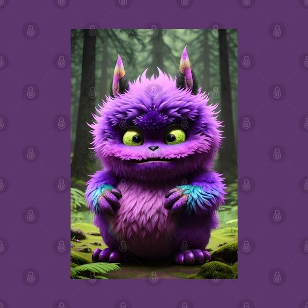 Cute Fluffy Monster 002 by PurplePeacock