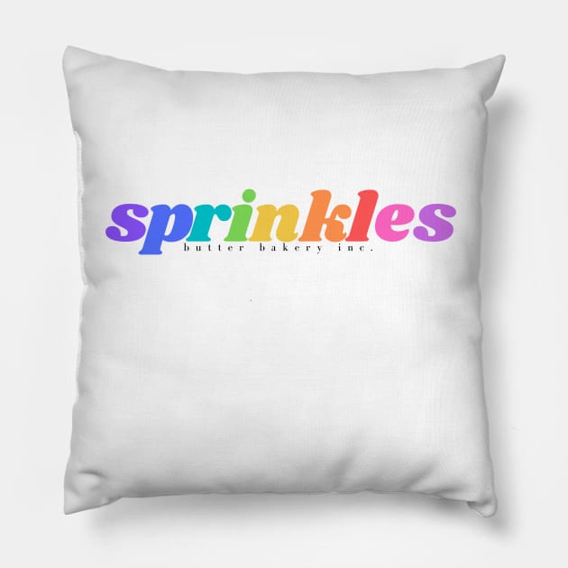 Rainbow Sprinkles Pillow by butter bakery inc