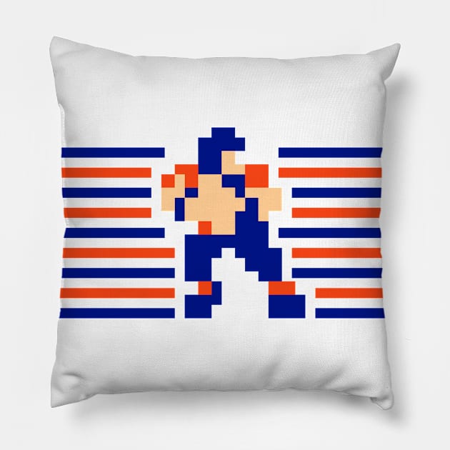 Tecmo QB Stripes - Denver Pillow by The Pixel League