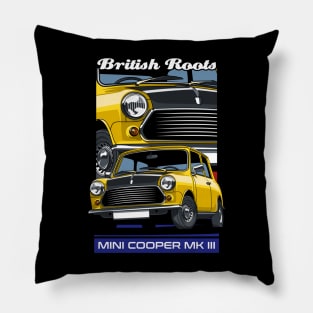 Vintage Cooper British Car Pillow