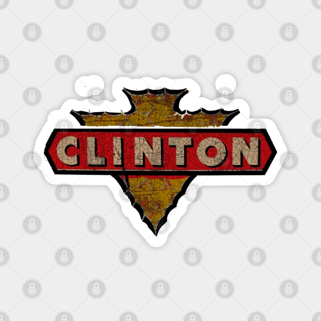 Clinton Small Engine vintage distressed Magnet by Midcenturydave