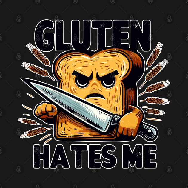 Angry Gluten Hates Me by TomFrontierArt
